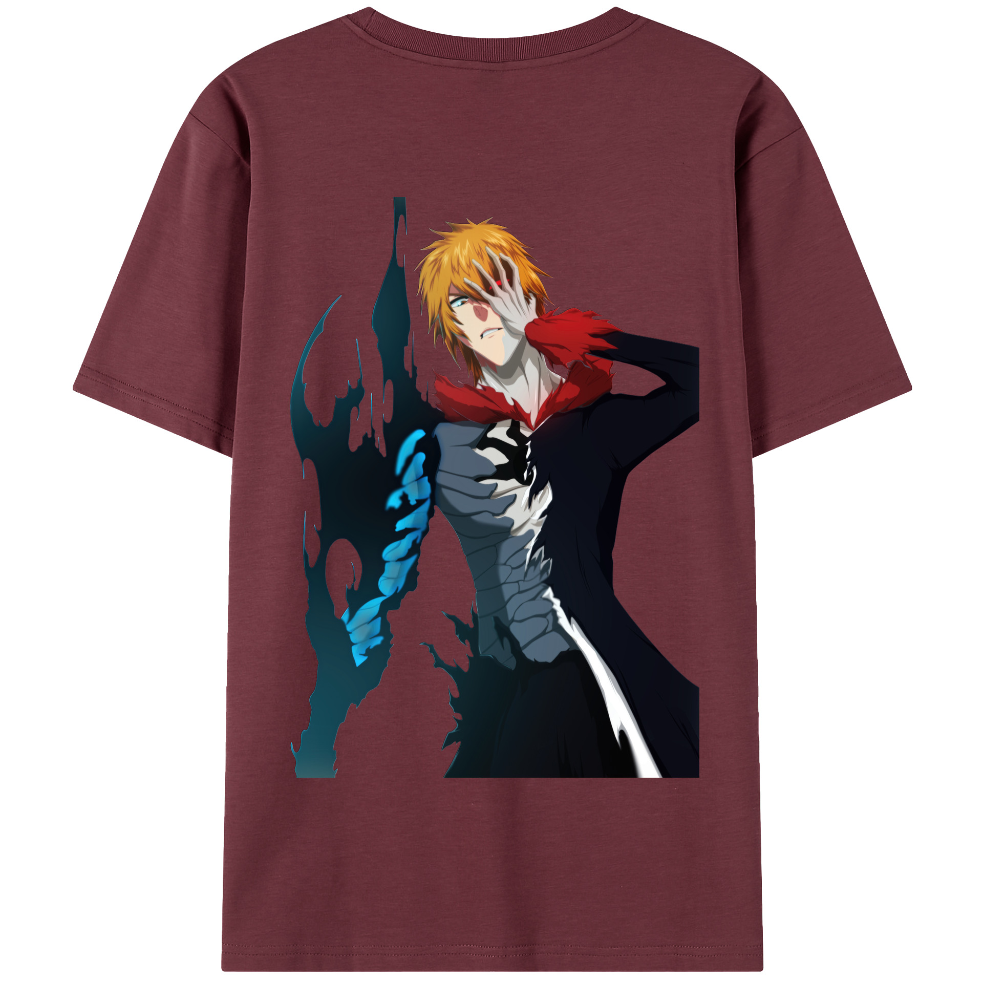 （画像用） ブリーチ 黒崎一護（くろさき いちご）BLEACH Kurosaki Ichigo 綿100％半袖Tシャツ（背面プリント）